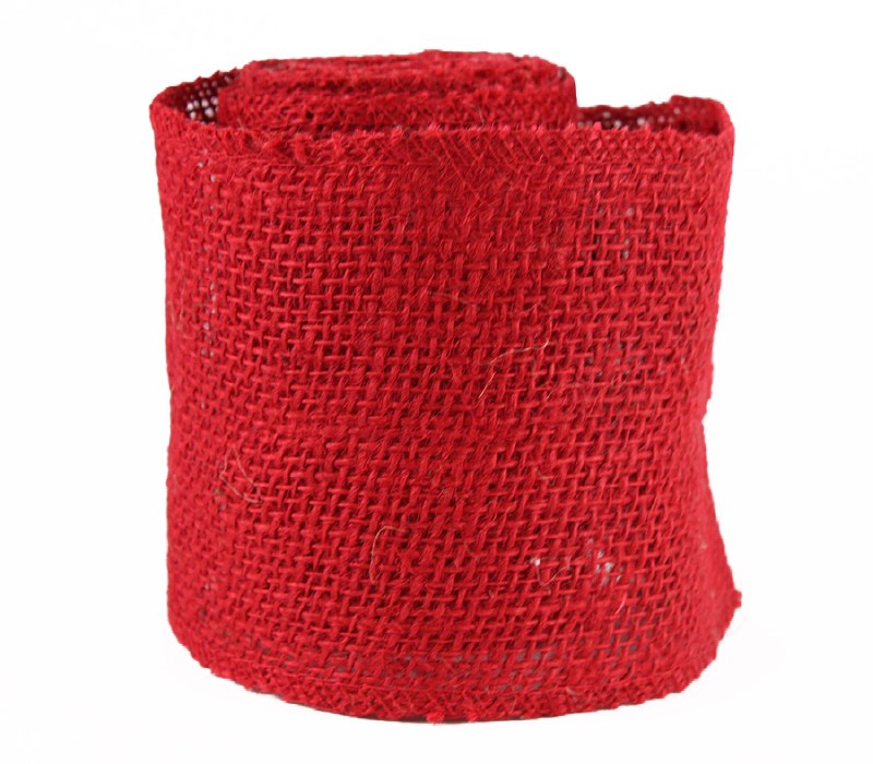 Picture of Red Hessian Ribbon 5" x 5yards
